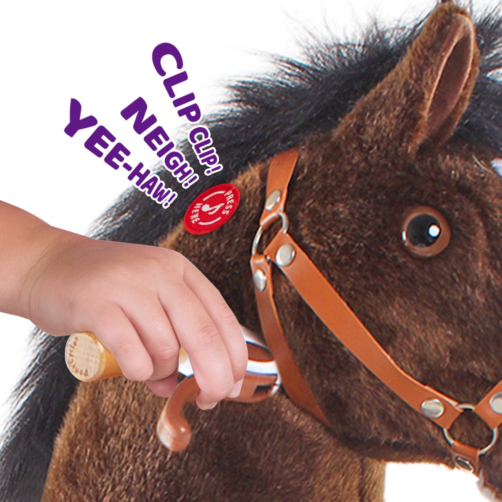 PonyCycle, Inc. Model U Ride On Horse Toy Age 3-4 Chocolate