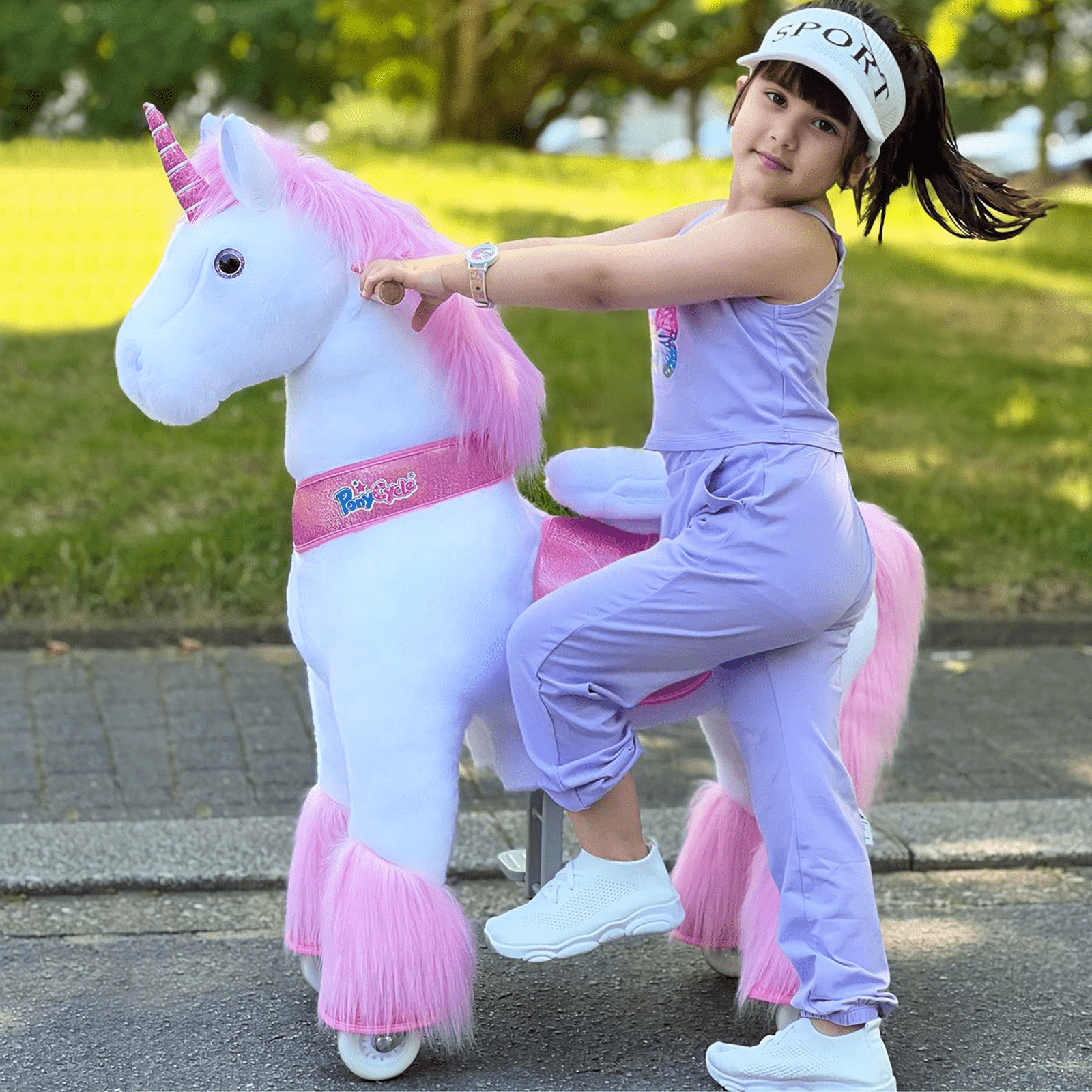 PonyCycle, Inc. Model U Katy Perry Unicorn Ride-On Unicorn Age 4-7 Pink