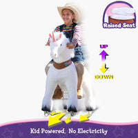 PonyCycle, Inc. Ride on Unicorn Large Riding Unicorn White