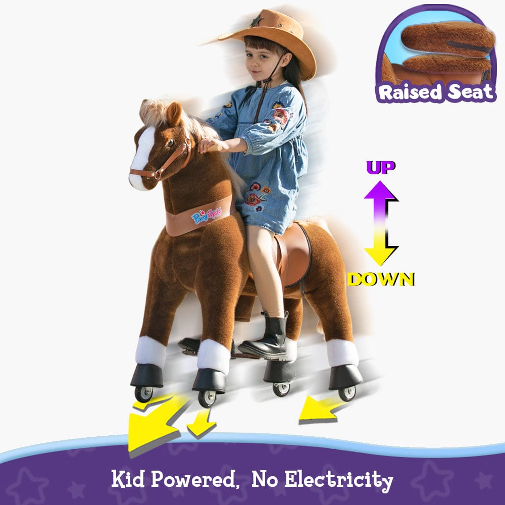 PonyCycle, Inc. PonyCycle Large Toy RIde on Horse for Kids - Brown
