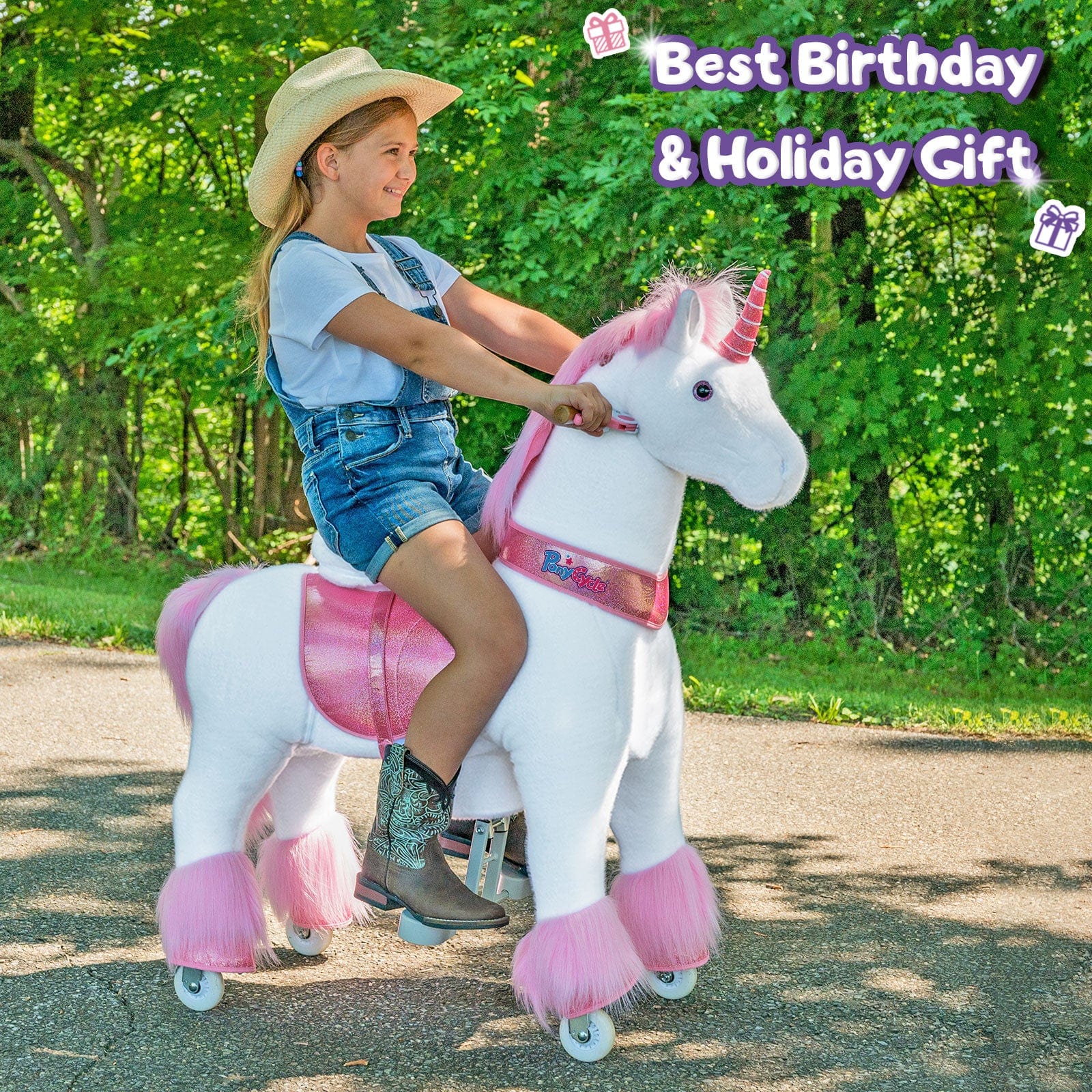 PonyCycle, Inc. ride on toy FREE plush set with purchase of Model U unicorn