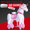 PonyCycle, Inc. ride on toy White Pedal Pad+Model U Ride On Unicorn