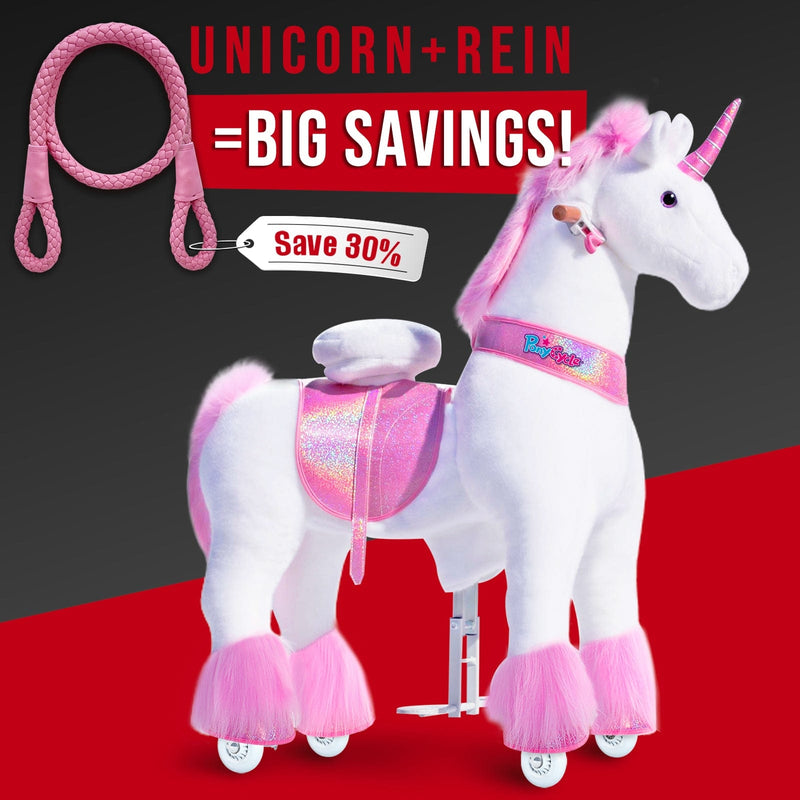 PonyCycle, Inc. ride on toy Save 30% on Pink Rein - Model U Ride On Unicorn with Pink Rein