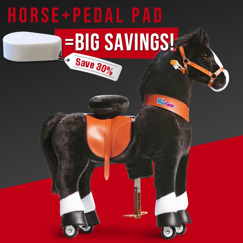 PonyCycle, Inc. ride on horse Save 30% on Brown Pedal Pad - Model U Ride on Horse with Brown Pedal Pad