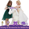 Model K Purple Ride On Horse for Age 4-8 (Accessories Included)