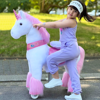 Model U Ride-On Plush Unicorn Age 4-8 Pink