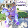 PonyCycle, Inc. Model U Ride-On Plush Unicorn Age 4-8 Purple