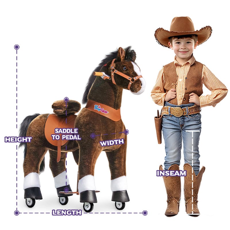 Chocolate Horse Ride On Toy Age 7 Plus | Model U | PonyCycle