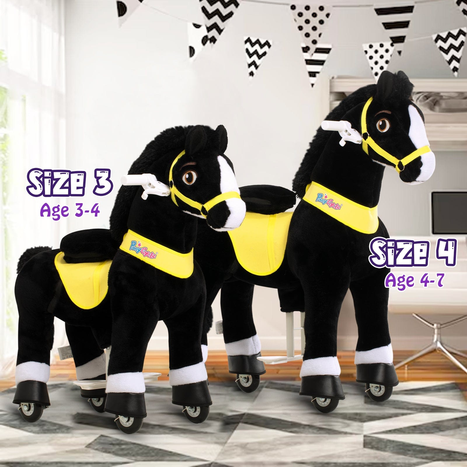 Black-Size 4 for Age 4-7