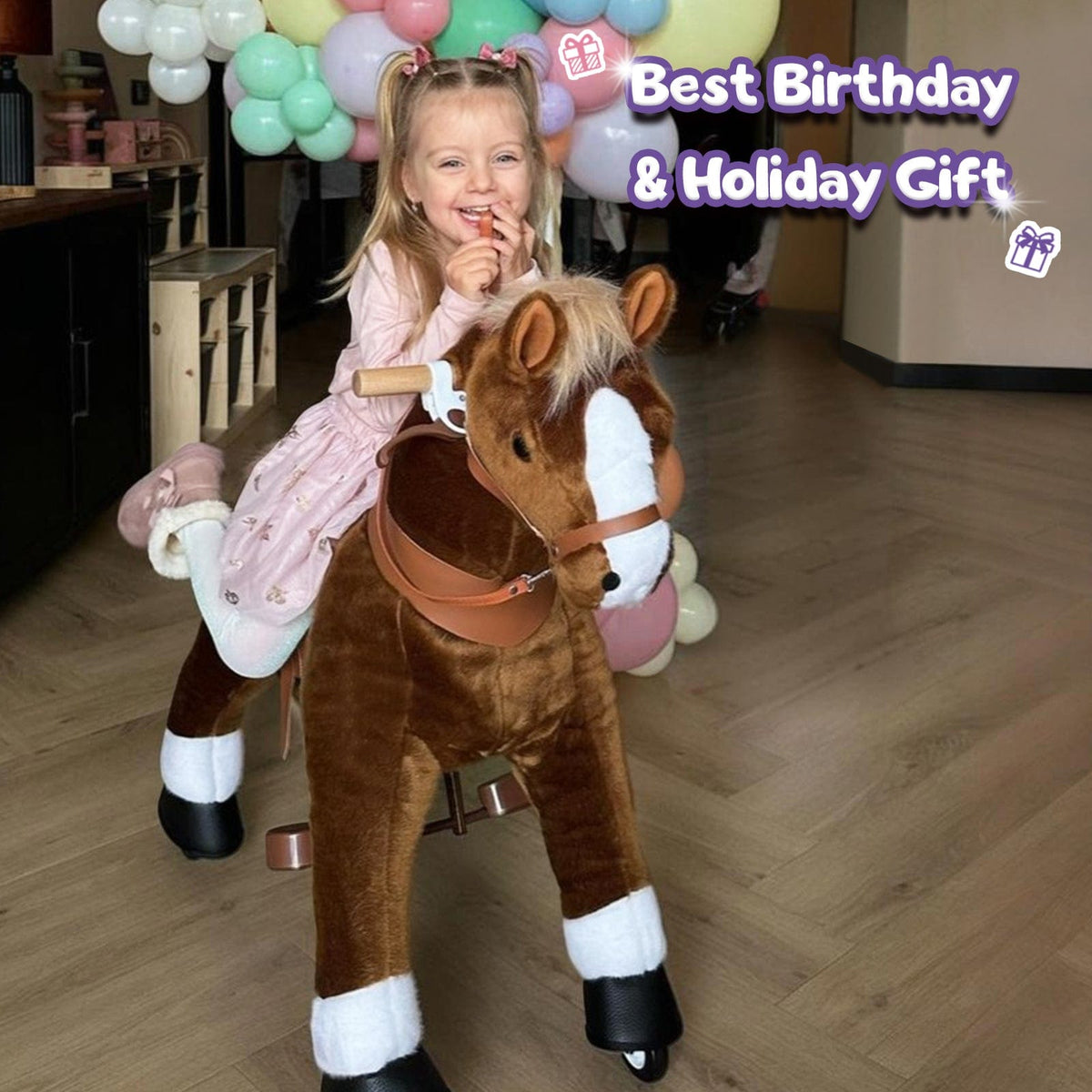 PonyCycle, Inc. Model U Ride‑On Pony Toy Katy Parry Riding Horse Age 4‑7 Brown
