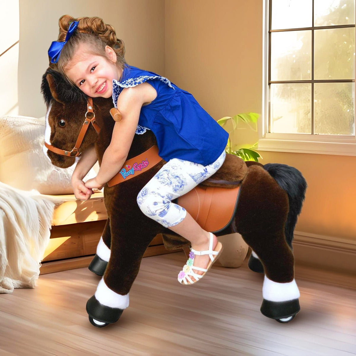 PonyCycle, Inc. Model U Riding Horse Toy Age 4-7 Chocolate