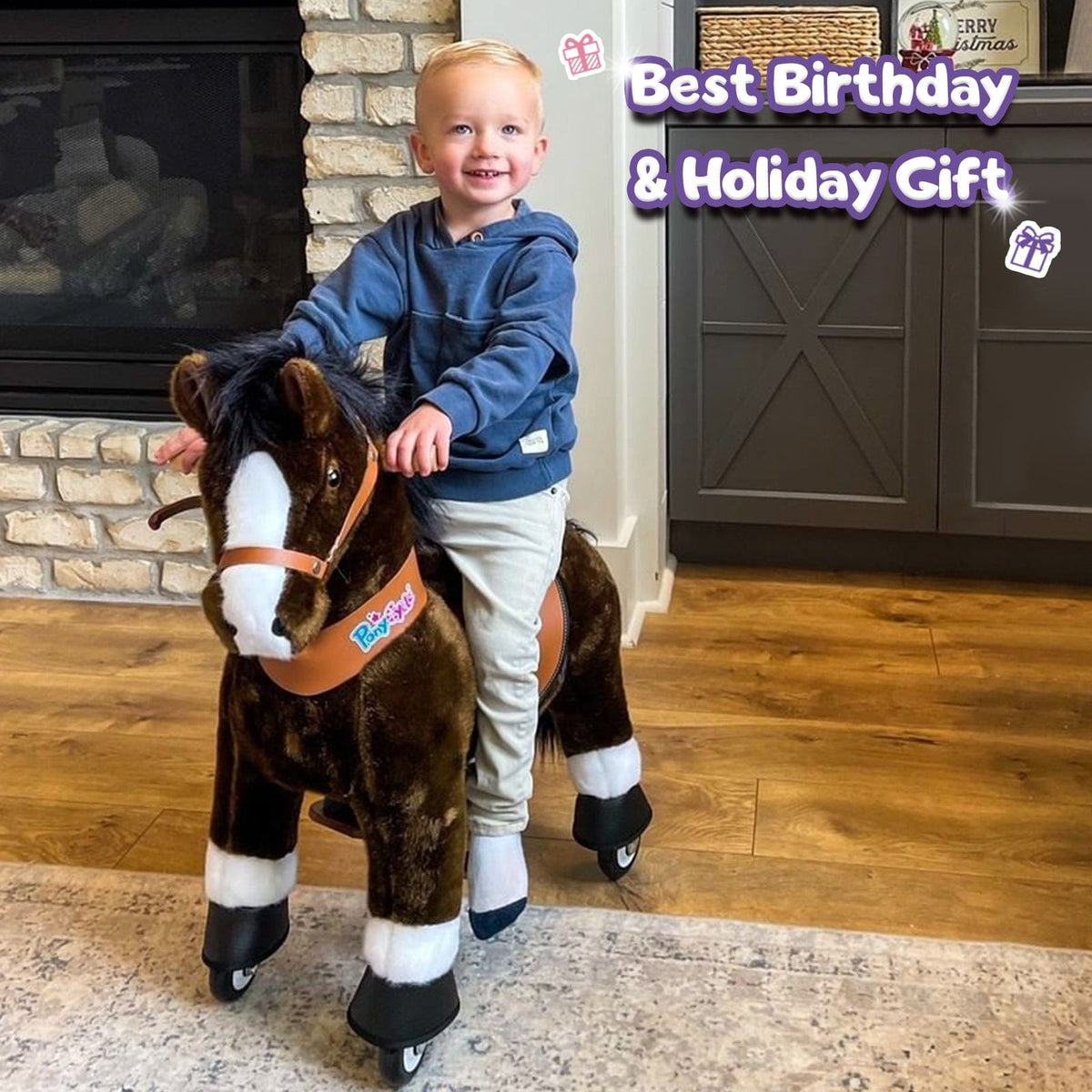 PonyCycle, Inc. Model U Riding Horse Toy Age 4-7 Chocolate