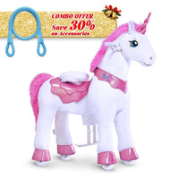 PonyCycle, Inc. Pink / Size 3 for Age 3-4 / Blue Rein Save 30% on Accessories - Model E Ride on Pony With Accessory PonyCycle®