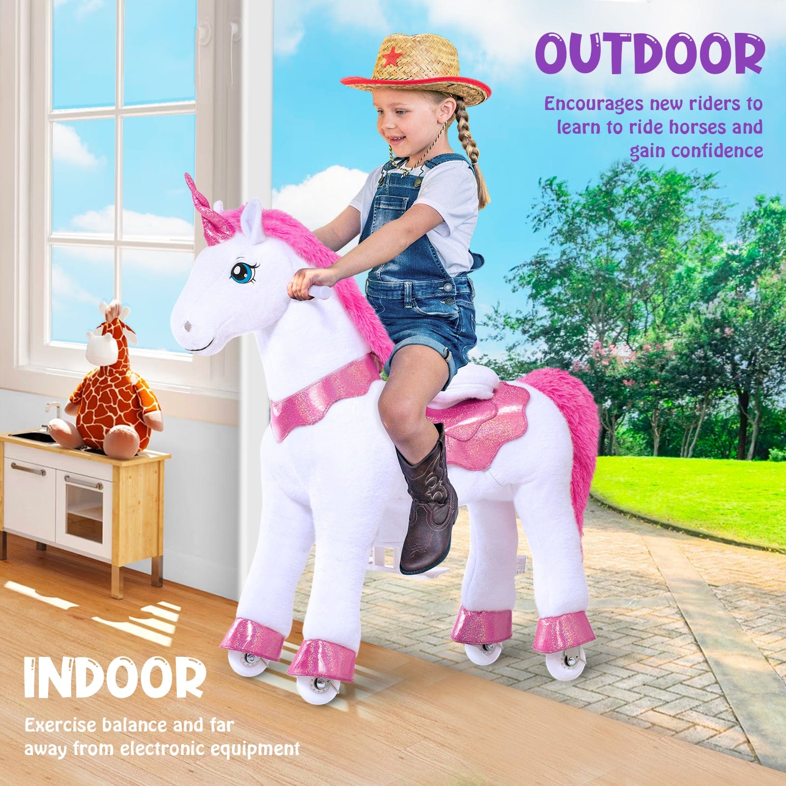 Model E Ride-on Unicorn Toy Age 3-5