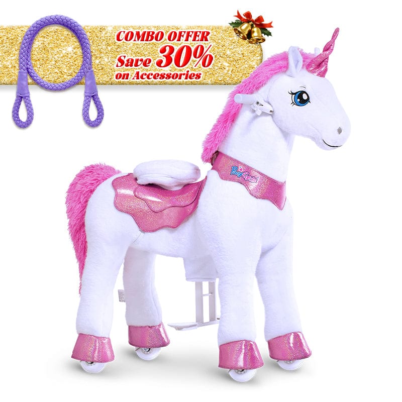 PonyCycle, Inc. Pink / Size 3 for Age 3-4 / Purple Rein Save 30% on Accessories - Model E Ride on Pony With Accessory PonyCycle®