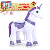 PonyCycle, Inc. Purple / Size 3 for Age 3-4 / Pink Feed & Care Set Save 30% on Accessories - Model E Ride on Pony With Accessory PonyCycle®