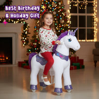 PonyCycle, Inc. Model E® Purple Unicorn Ride-on Toy Age 3-4
