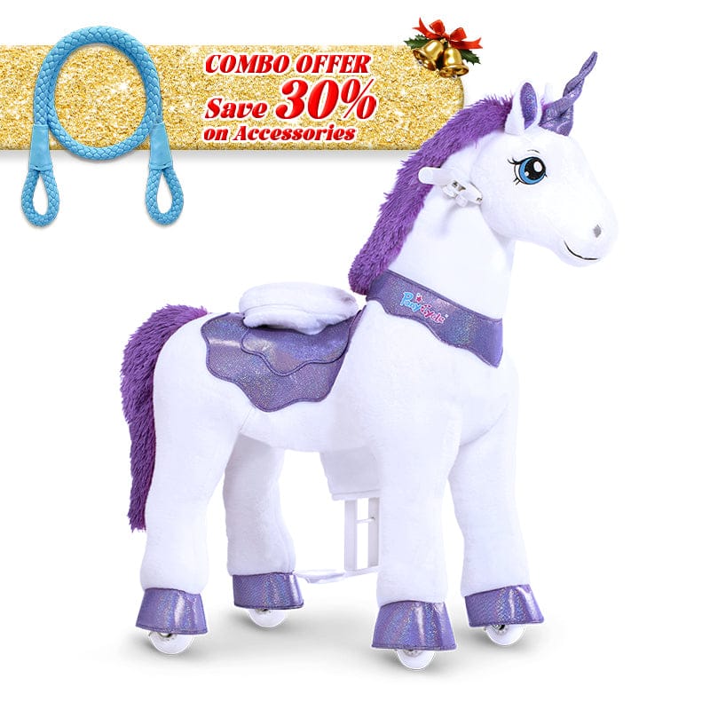 PonyCycle, Inc. Purple / Size 3 for Age 3-4 / Blue Rein Save 30% on Accessories - Model E Ride on Pony With Accessory PonyCycle®