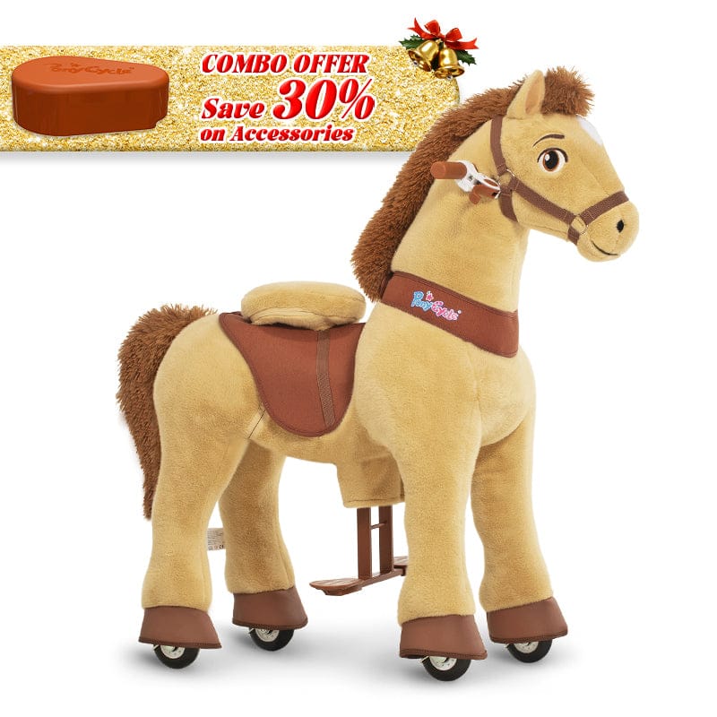 PonyCycle, Inc. Light Brown / Size 3 for Age 3-4 / Pedal Pad Save 30% on Accessories - Model E Ride on Pony With Accessory PonyCycle®
