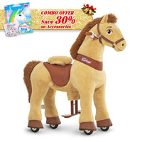 PonyCycle, Inc. Light Brown / Size 3 for Age 3-4 / Coloring Book Save 30% on Accessories - Model E® Ride on Pony With Accessory PonyCycle®