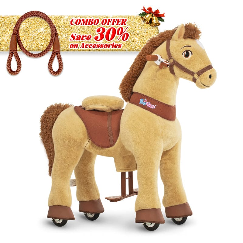PonyCycle, Inc. Light Brown / Size 3 for Age 3-4 / Brown Rein Save 30% on Accessories - Model E Ride on Pony With Accessory PonyCycle®