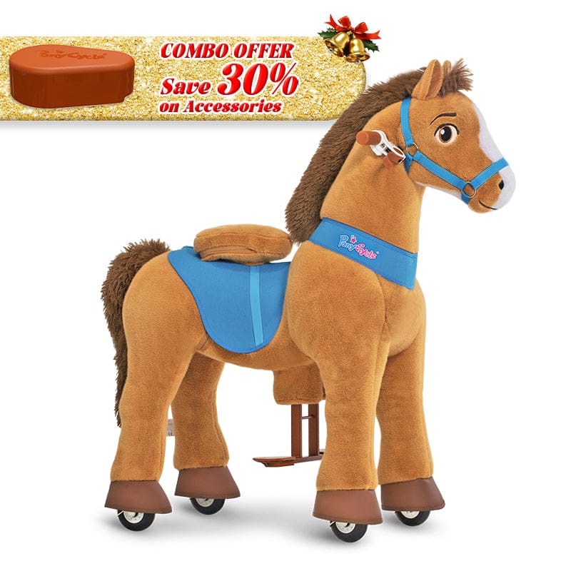 PonyCycle, Inc. Brown / Size 3 for Age 3-4 / Pedal Pad Save 30% on Accessories - Model E Ride on Pony With Accessory PonyCycle®