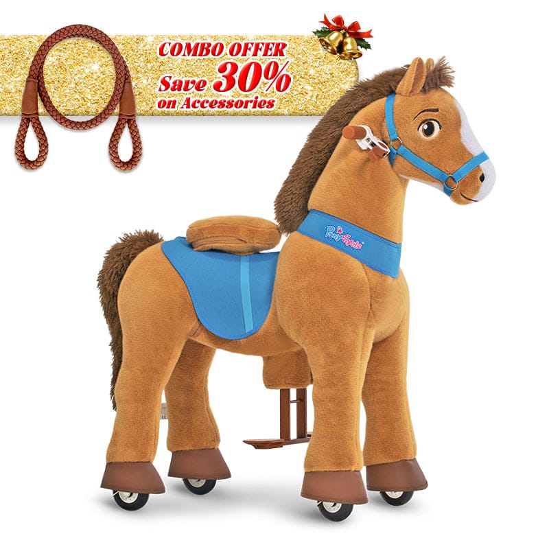 PonyCycle, Inc. Brown / Size 3 for Age 3-4 / Brown Rein Save 30% on Accessories - Model E Ride on Pony With Accessory PonyCycle®