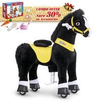 PonyCycle, Inc. Black / Size 3 for Age 3-4 / Pink Feed & Care Set Save 30% on Accessories - Model E Ride on Pony With Accessory PonyCycle®