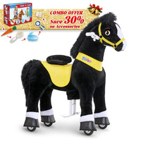 PonyCycle, Inc. Black / Size 3 for Age 3-4 / Blue Feed & Care Set Save 30% on Accessories - Model E Ride on Pony With Accessory PonyCycle®