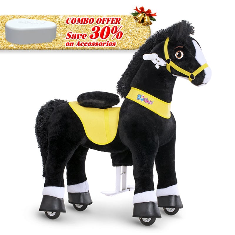 PonyCycle, Inc. Black / Size 3 for Age 3-4 / Pedal Pad Save 30% on Accessories - Model E Ride on Pony With Accessory PonyCycle®