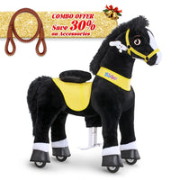 PonyCycle, Inc. Black / Size 3 for Age 3-4 / Brown Rein Save 30% on Accessories - Model E Ride on Pony With Accessory PonyCycle®