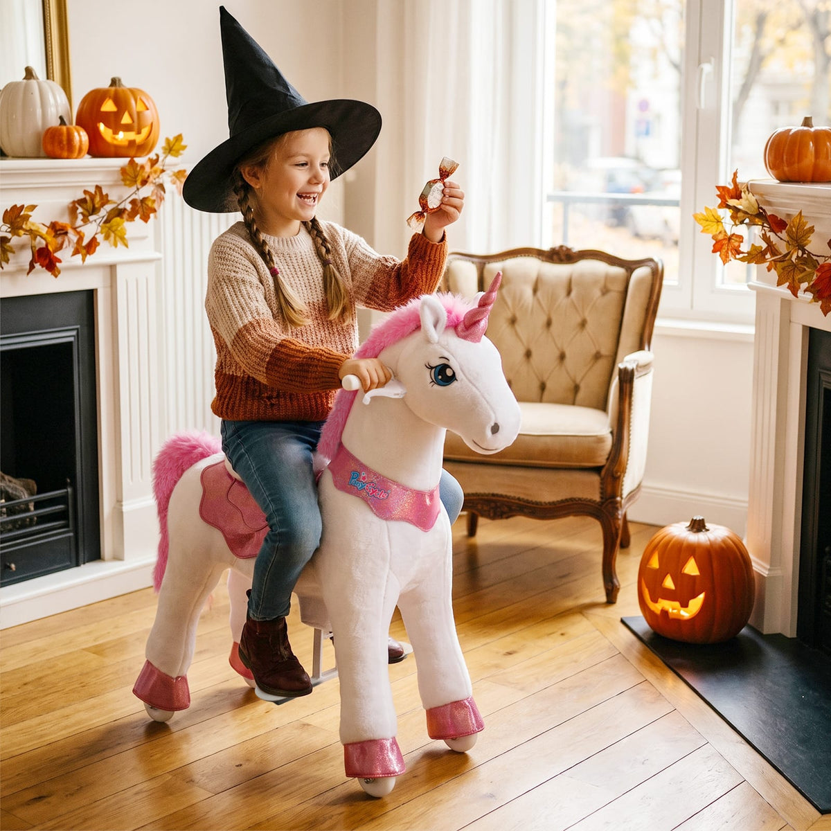 PonyCycle, Inc. Model E® Unicorn Ride-On Toy Age 4–7 – Pink