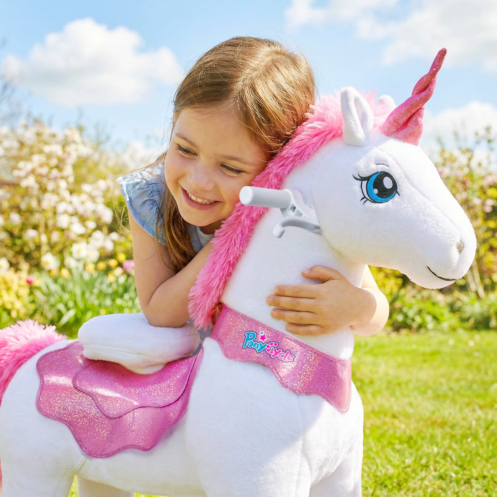 PonyCycle, Inc. Model E® Unicorn Ride-On Toy Age 4–7 – Pink
