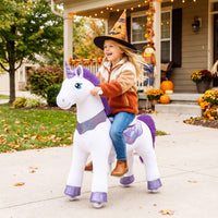 PonyCycle, Inc. Model E® Unicorn Ride-On Toy Age 4–7 – Purple