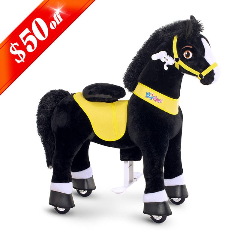 PonyCycle, Inc. Model E® Horse Ride-On Toy Age 4–7 – Black