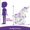 Model K Purple Ride On Horse for Age 4-8 (Accessories Included)