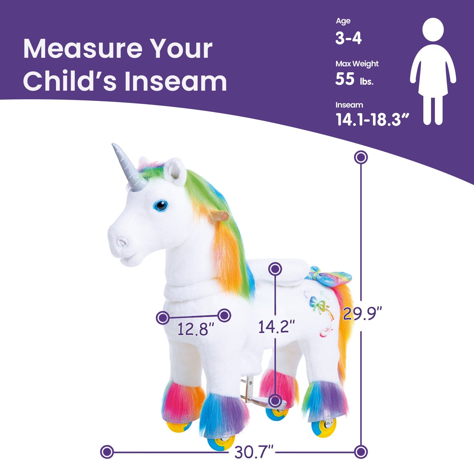 Rainbow-Size 3 for age 3-4