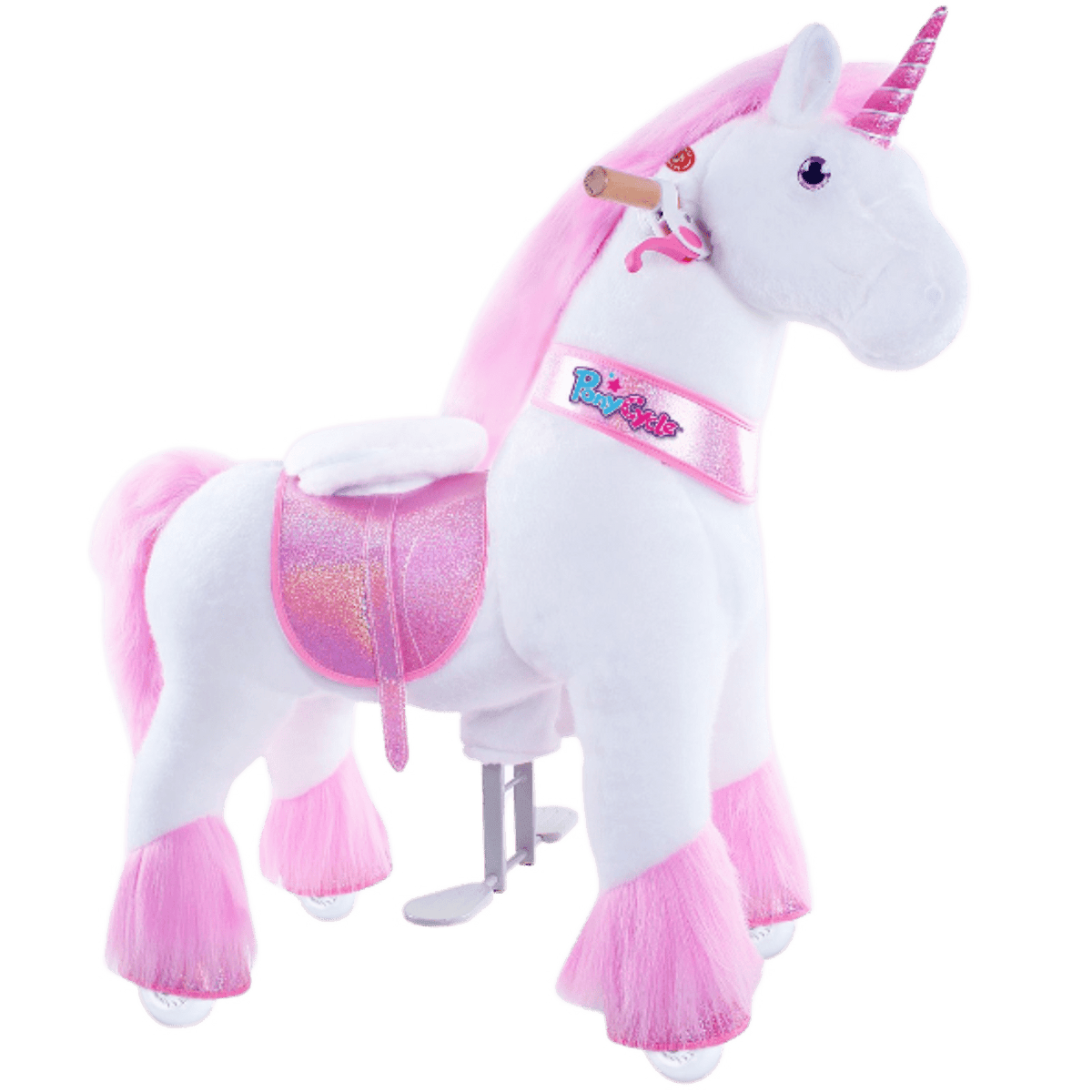 PonyCycle, Inc. Model U Ride-On Plush Unicorn Age 4-8 Pink