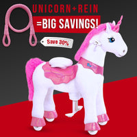PonyCycle, Inc. ride on toy Save 30% on Pink Rein - Model E Ride On Unicorn with Pink Rein