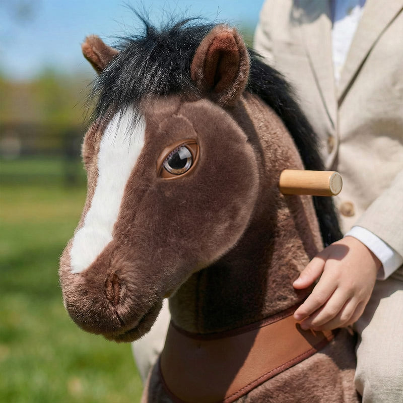 PonyCycle Caballo De Peluche Clásico U324 | Sin Pilas, Talla Pequeña Para Niños 3-5 Años