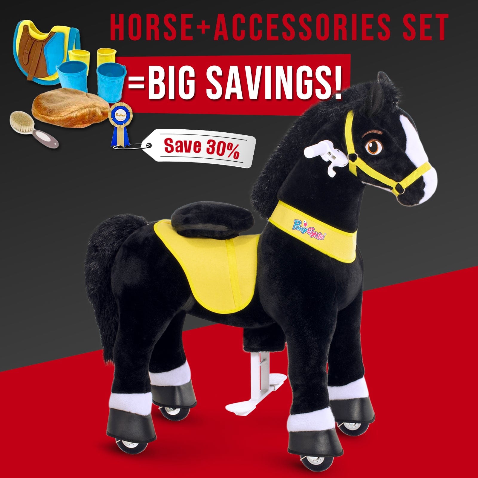 PonyCycle, Inc. ride on toy Save 30% on Blue Accessories Set - Model E Ride on Horse with Blue Accessories Set