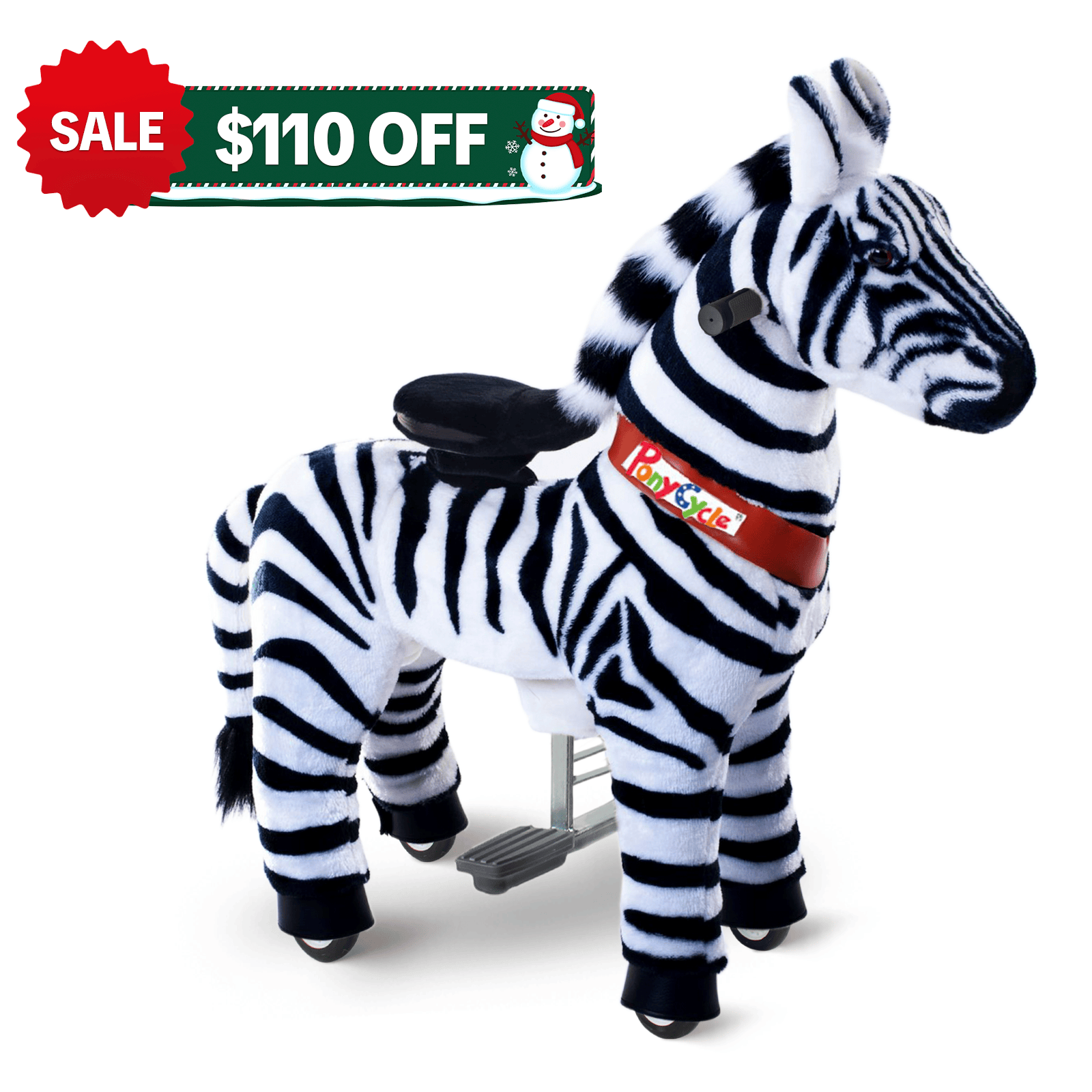 PonyCycle, Inc. Model T Size 3 Zebra for Age 3-4