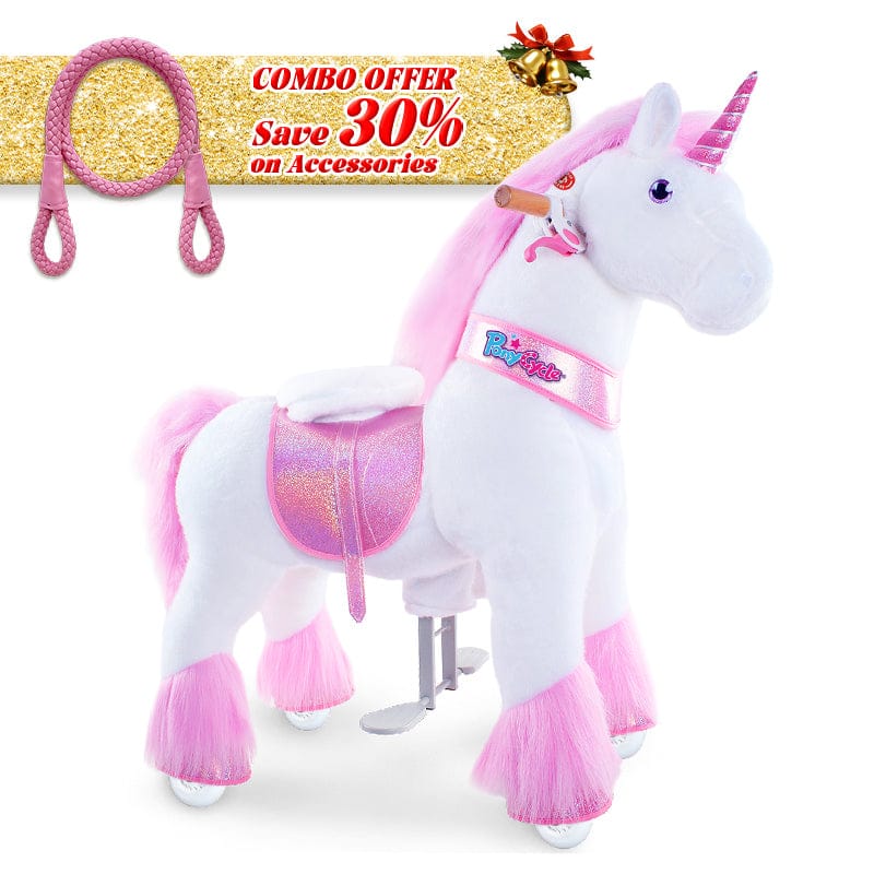 PonyCycle, Inc. Pink / Size 3 for Age 3-5 / Pink Rein Save 30% on Accessories - PonyCycle® Model U Ride on Pony With Accessory