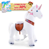 PonyCycle, Inc. White / Size 3 for Age 3-5 / Coloring Book Save 30% on Accessories - PonyCycle® Model U Ride on Pony With Accessory