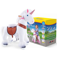 PonyCycle, Inc. Model U® Unicorn Ride-On Toy Age 3–4 – White