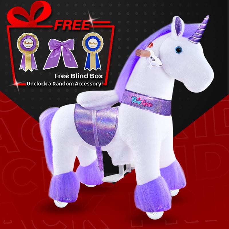 PonyCycle, Inc. Model U Ride-On Unicorn Age 3-5 Purple with a Random Accessory