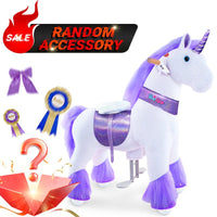 PonyCycle, Inc. Size 3 for Age 3-4 Model U® Ride-On Unicorn Purple with a Random Accessory