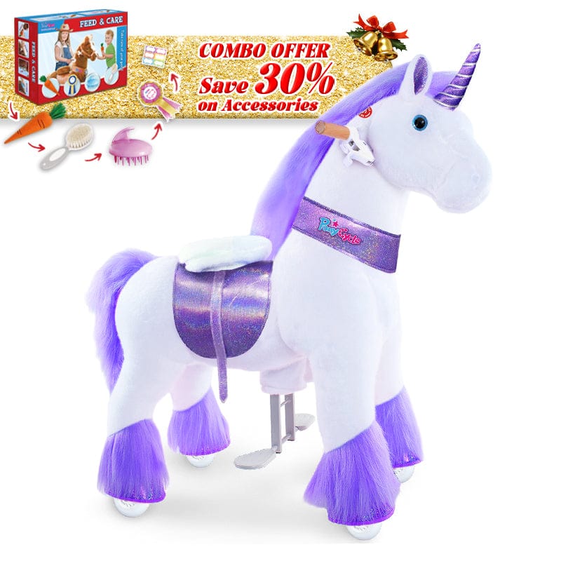 PonyCycle, Inc. Purple / Size 3 for Age 3-5 / Pink Feed & Care Set Save 30% on Accessories - PonyCycle® Model U Ride on Pony With Accessory