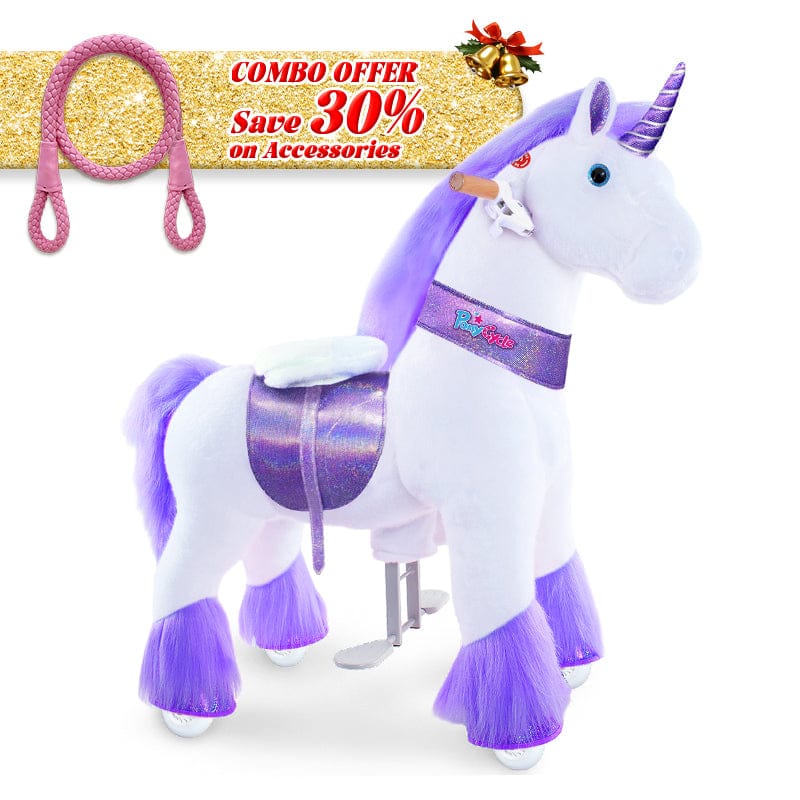 PonyCycle, Inc. Purple / Size 3 for Age 3-5 / Pink Rein Save 30% on Accessories - PonyCycle® Model U Ride on Pony With Accessory