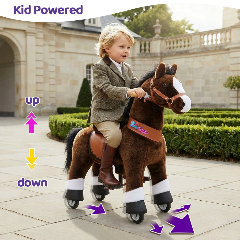 PonyCycle, Inc. Model U® Ride On Horse Toy Age 3-4 Chocolate